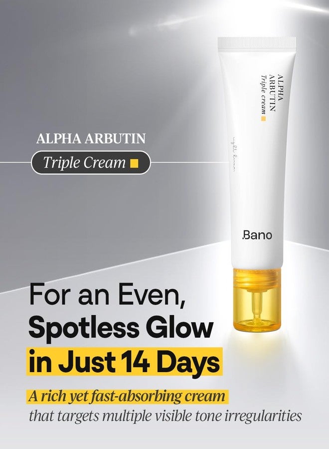 Bano Alpha Arbutin Triple Cream – Face Moisturizer with Alpha Arbutin & Niacinamide | Hydrating Hyaluronic Acid | Korean Skincare for Sensitive Skin | Fragrance-Free | 2.02 fl oz - Image 2